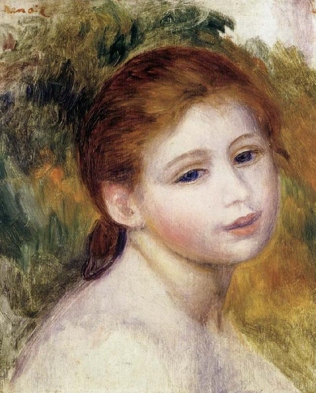 Pierre Renoir Head of a Woman Sweden oil painting art